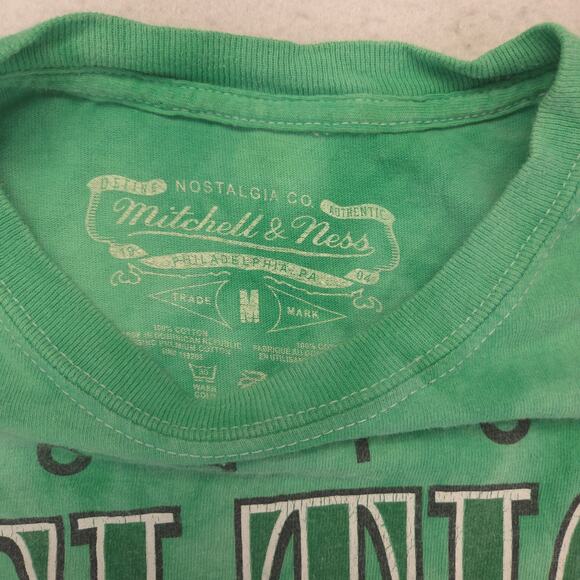 Mitchell & Ness Boston Celtics Crew Neck Basketball Shirt Mens Size M Green - Picture 3 of 9